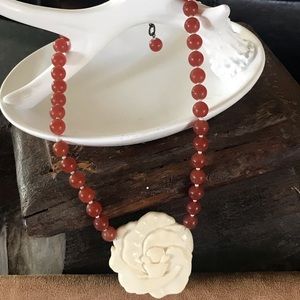 Bohemian style stone necklace